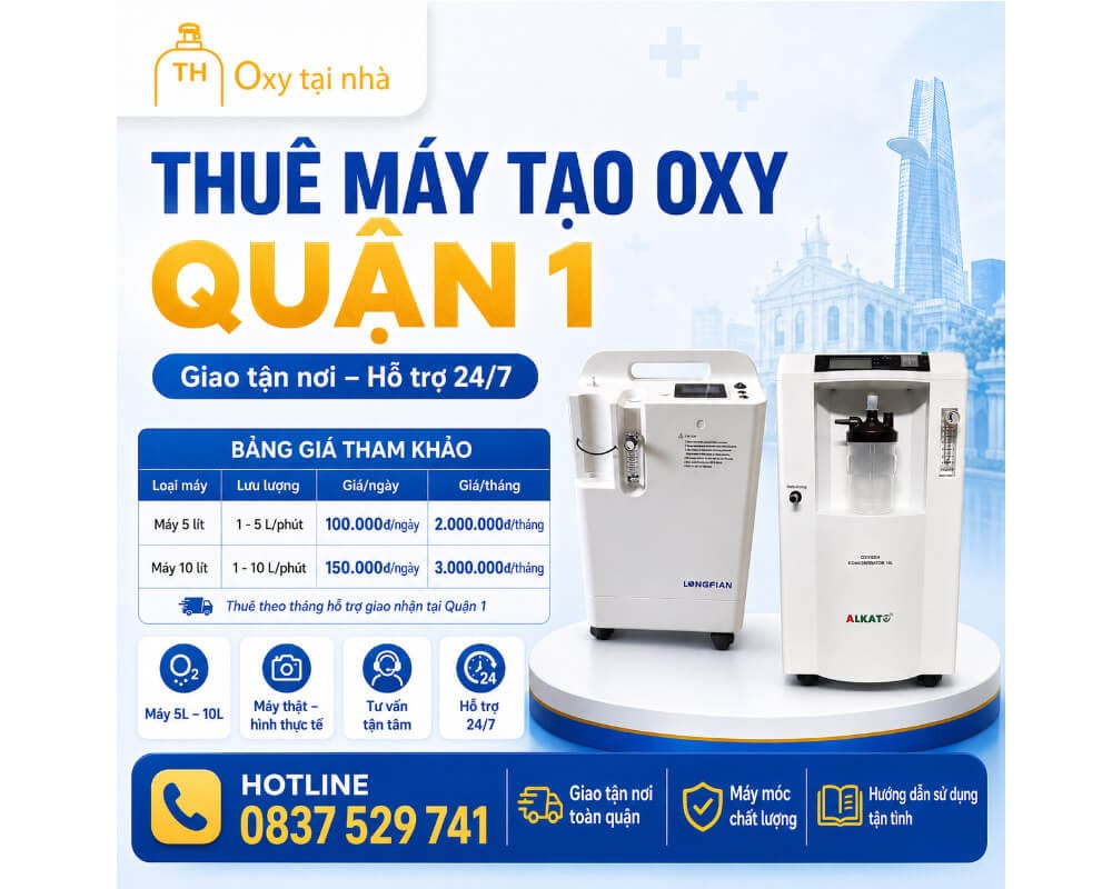 Bảng giá thuê máy tạo oxy quận 1