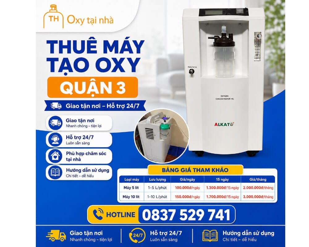 Bảng giá thuê máy tạo oxy quận 3