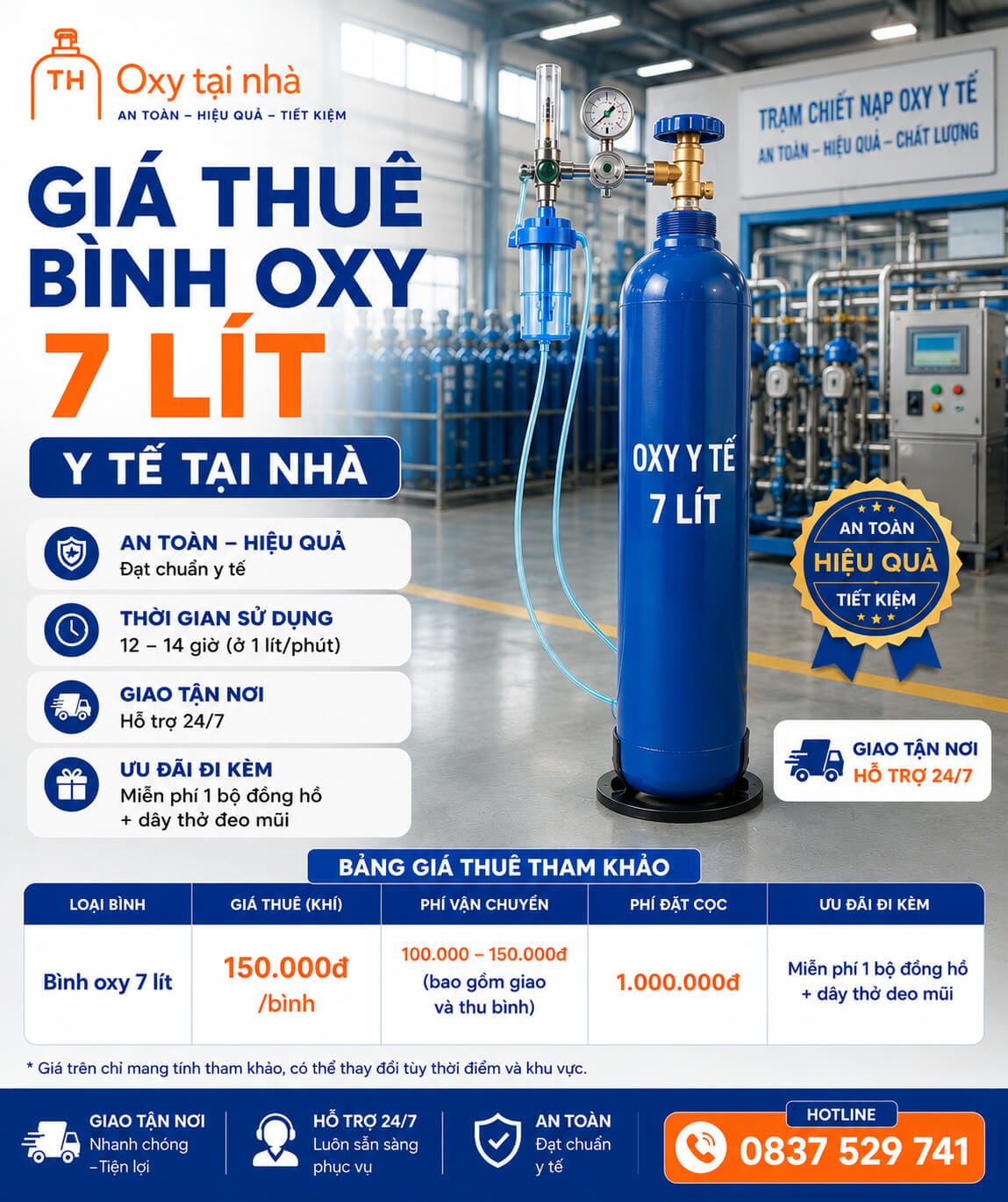 Bình oxy 7 lít trang chủ