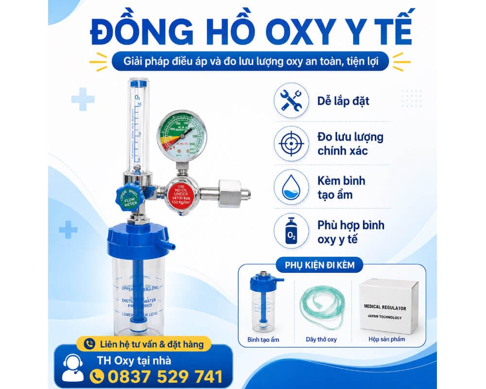 Bộ đồng hồ oxy y tế