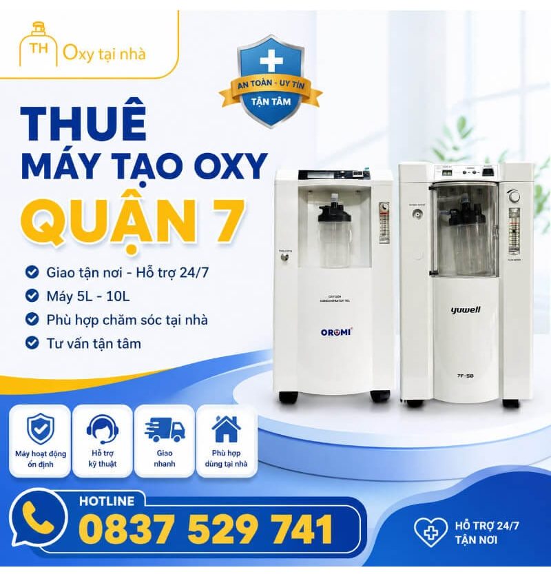 Giao máy tạo oxy quận 7 tại nhà