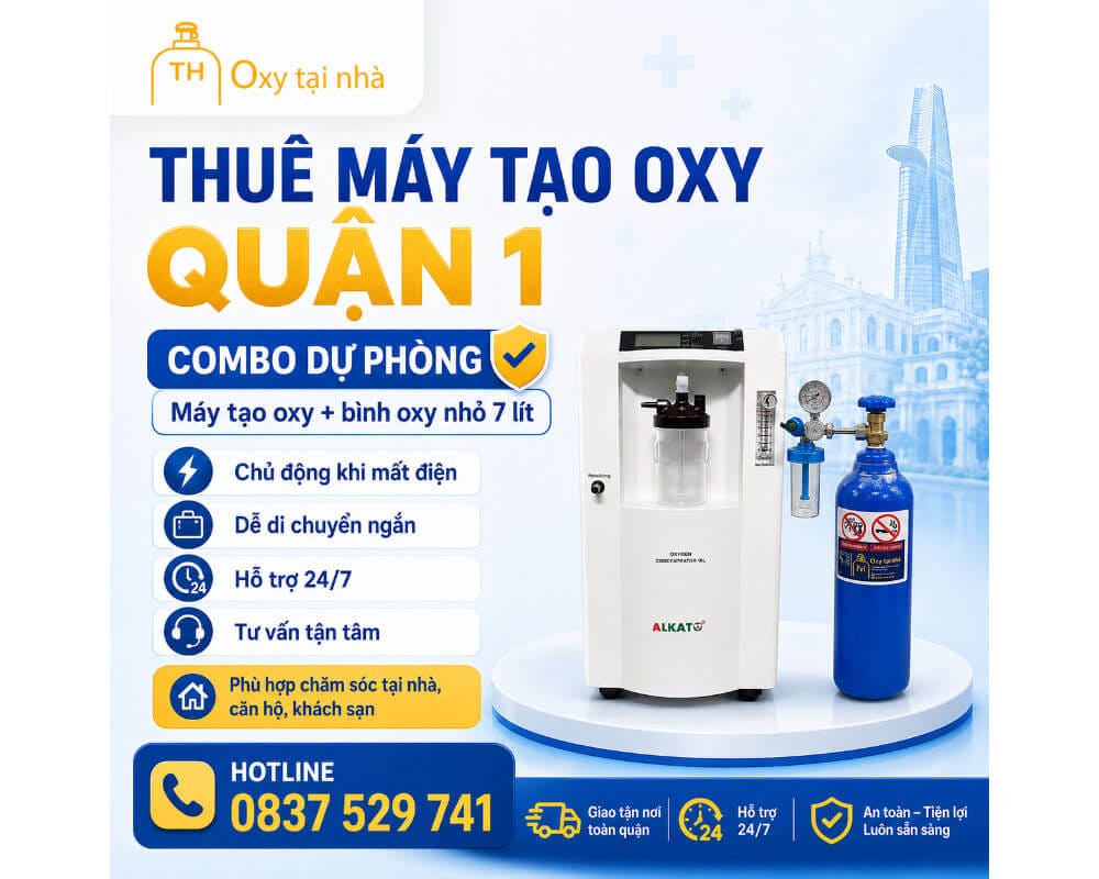 Thuê máy tạo oxy và thuê bình oxy quận 1