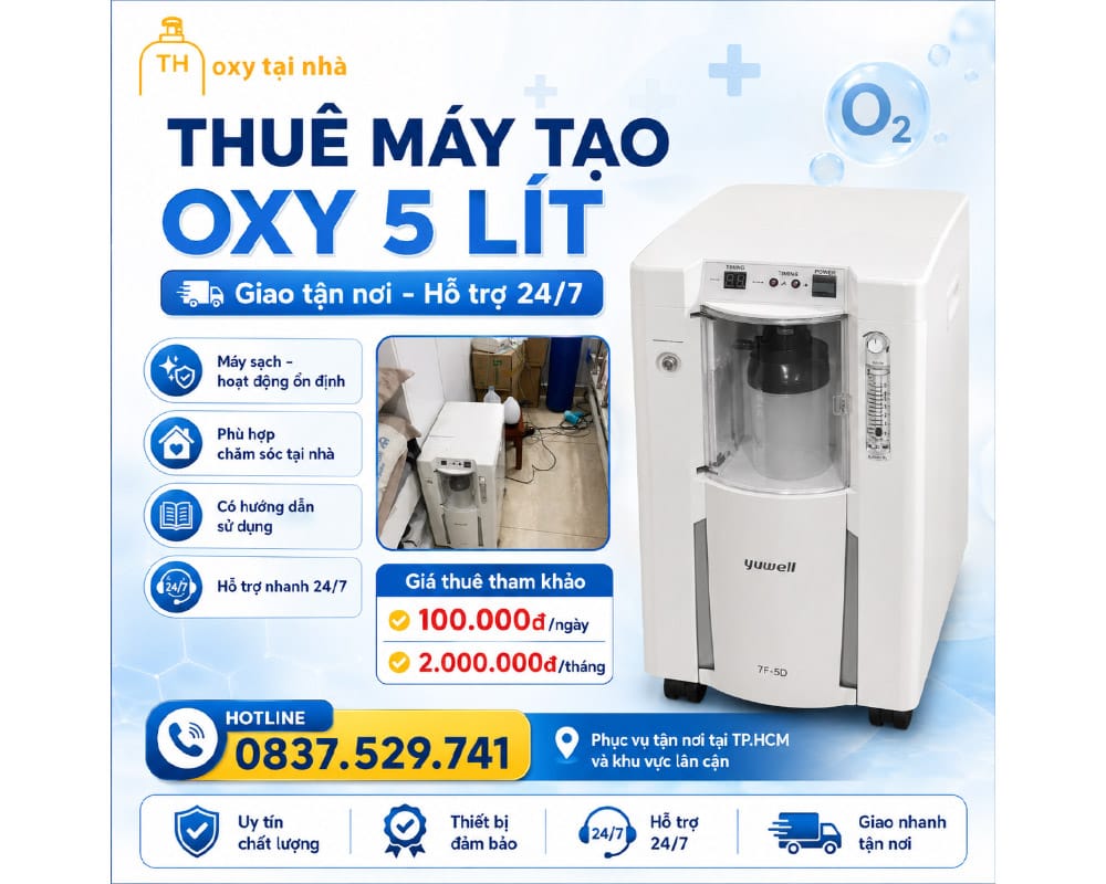 Thuê máy tạo oxy 5 lít